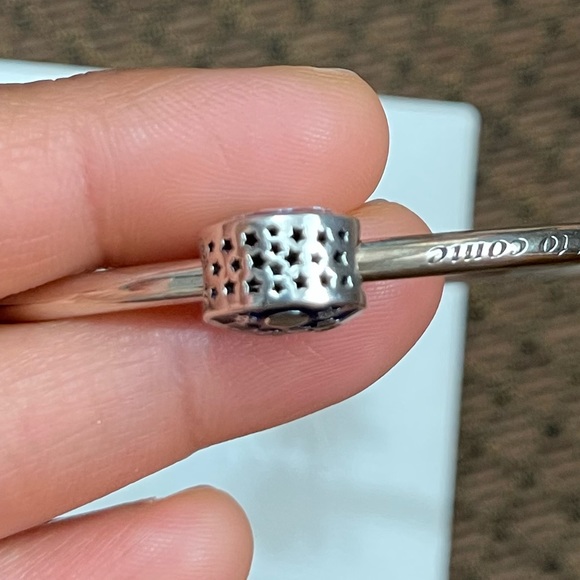 NWOT Pandora Fireworks Bangle Bracelet w/ 3 Christmas Charms EUC - Picture 10 of 17